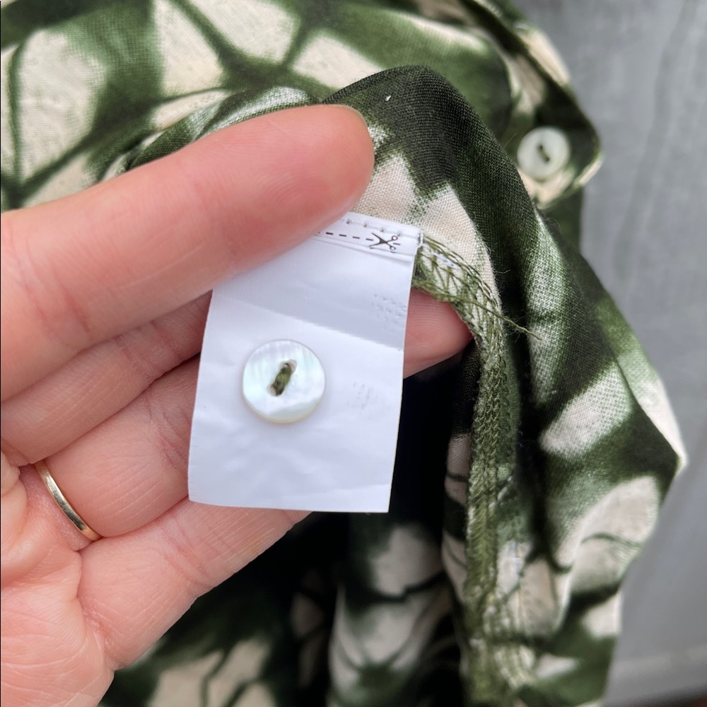 Zara Green and Cream Long Sleeve Tunic Dress Size: XL - Picture 8 of 12